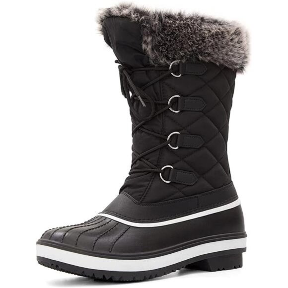 Women's Waterproof Winter Boots, Warm Insulated Snow Boots